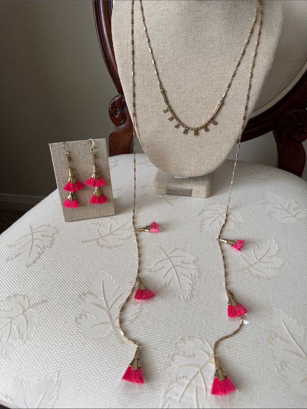 Stella & Dot Keel necklace and earrings